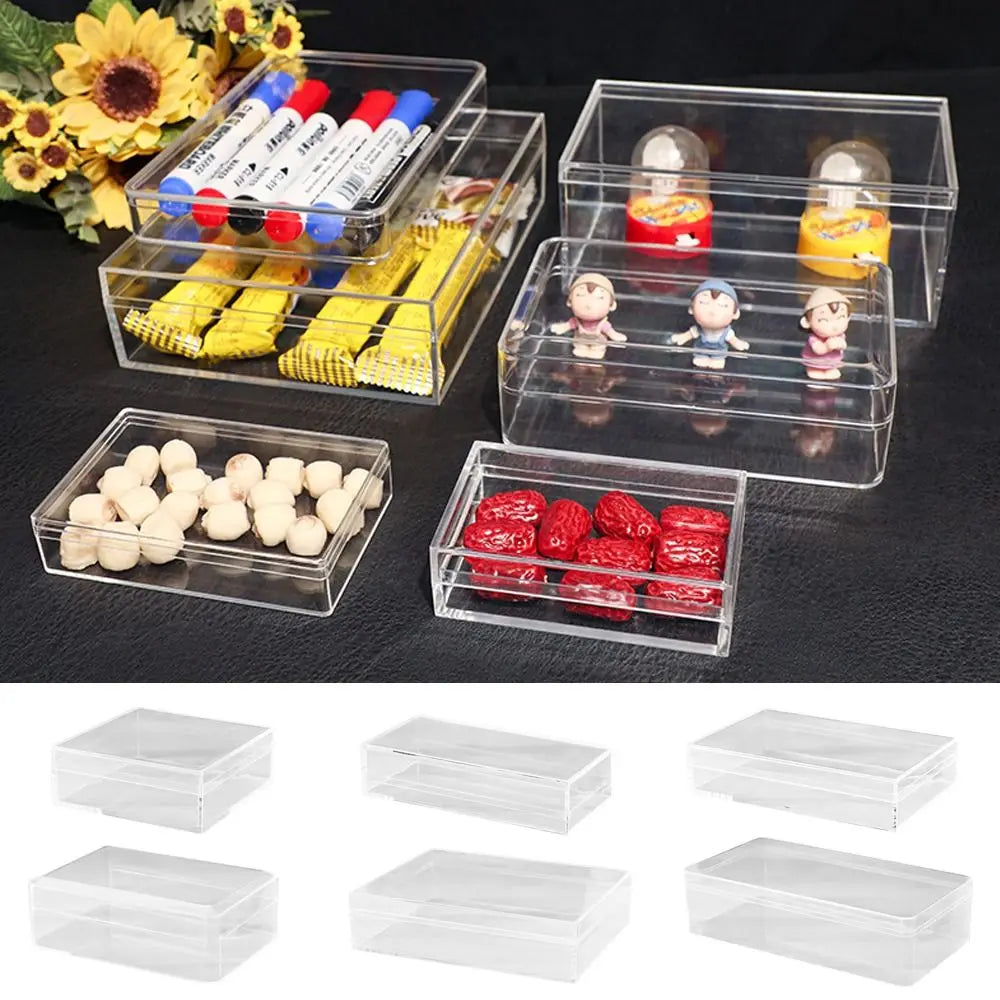 boîtes rangement transparentes empilables modernes minimalistes divers objets stockage petite cuisine