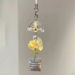 boucles d'oreilles fleurs pompons peluche plaque métallique gravée chic romantique transparent vert bleu orange