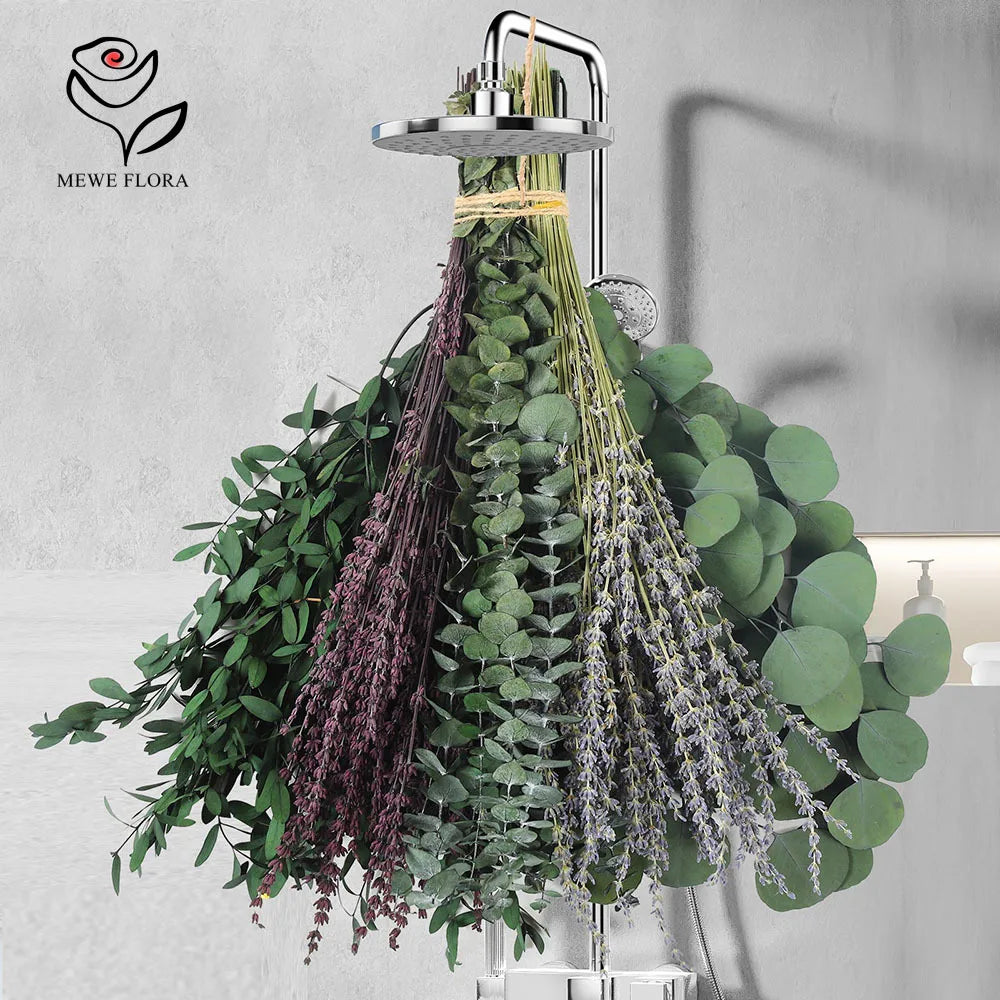 bouquets artificiels séchés vert violet naturels rustiques décoration maison fêtes anniversaires