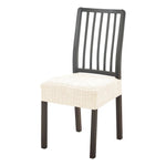 housses chaise tissu jacquard motif géométrique gris antidérapantes modernes fixations inclusées