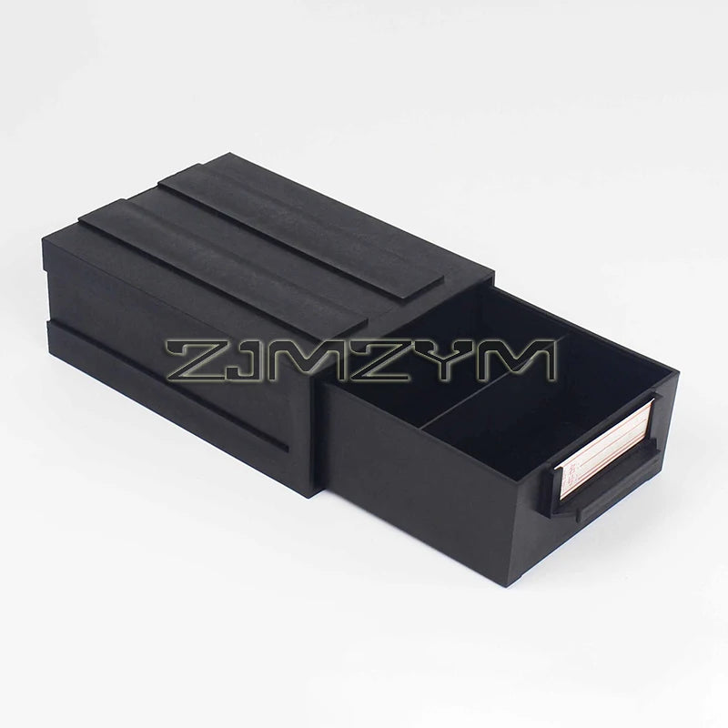 support carte crédit noir ridges moderne empilable conductivité antistatique plateaux rangement électronique