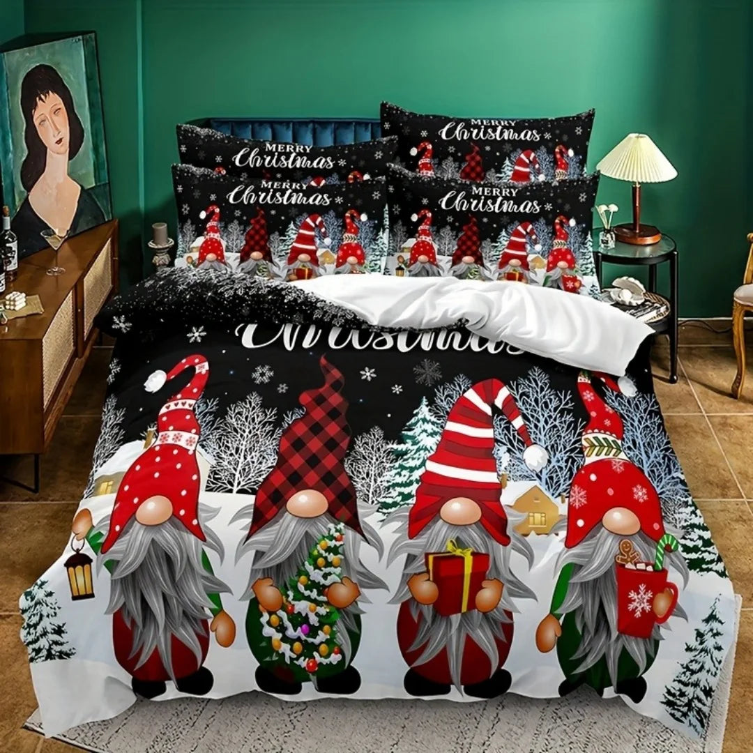 ensemble literie noël motif modernes taies oreiller couvre lit twins full queen king festive
