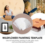 gabarits peinture fleurs feuilles papillons graphiques diy crafts blanc noir vert orange rose bruns