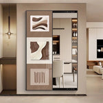 miroir plein longueur cadre mural abstract pattern contemporain maison chambre salon decoration