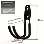 support mural moderne crochet noir orange outils jardin vélo fixations vis multiple'utilisation