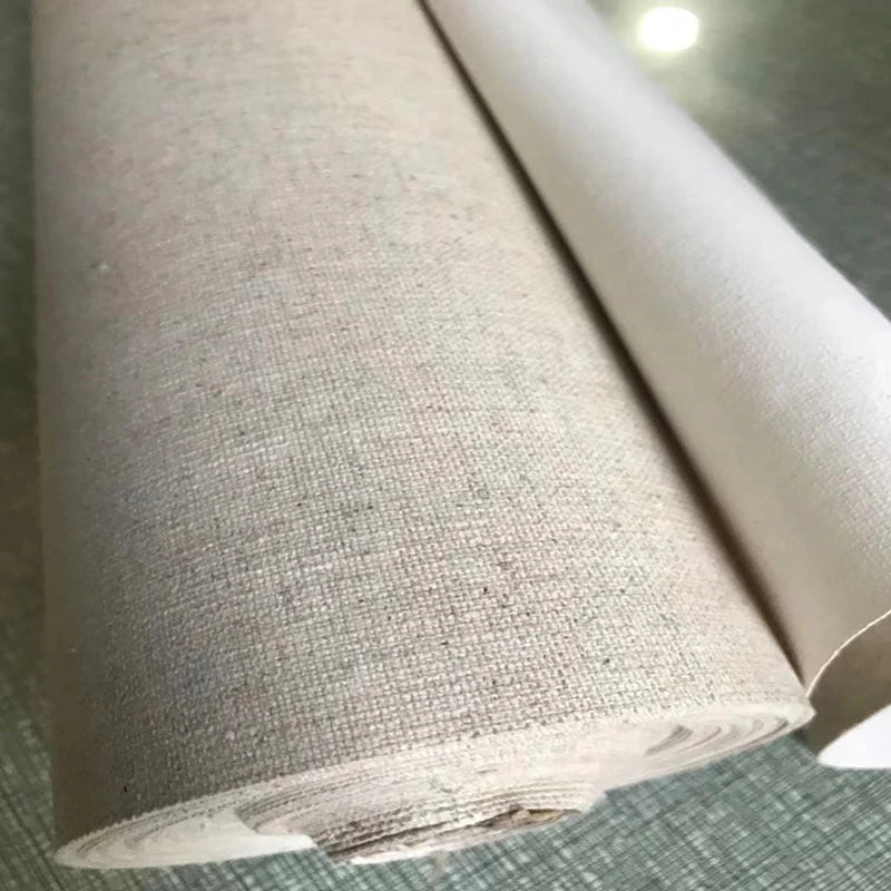 toile lin beige clair texture tissée classique 108cm 150cm 160cm 170cm 180cm 28cm 328g/m²