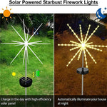 lumière solaire étoile multicolore blanc moderne décorative fixe piquet rayons opaques vacancesextérieur