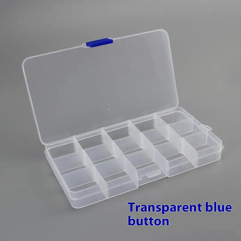 boîte compartiments transparente velours pratique moderne poignées couleurs organisation bijoux pièces vis