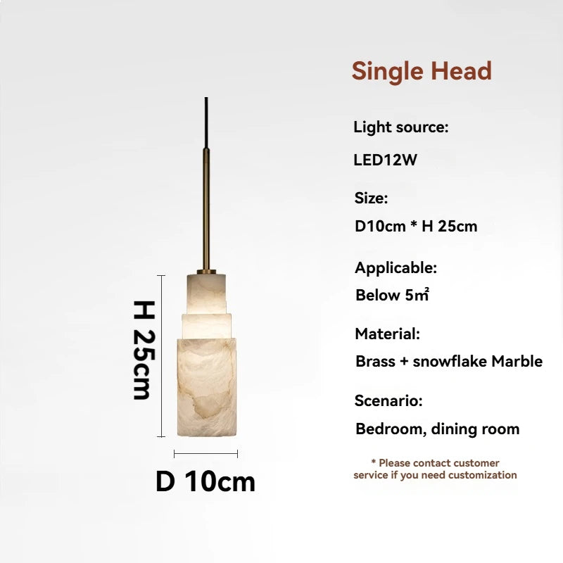 suspension lumineuse marbre moderne blanc beige opacité triple tête laiton chambre salon étude