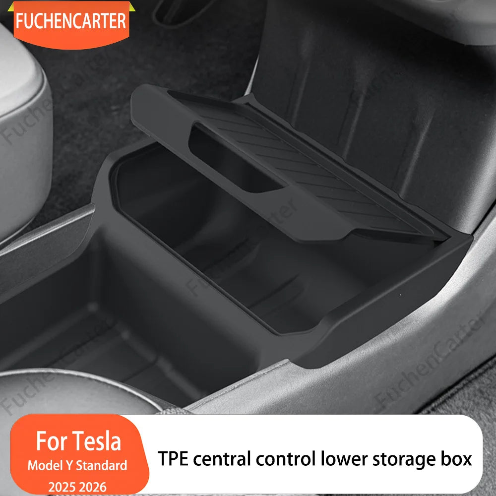 boîte rangement voiture tesla model noir texturée moderne minimaliste intérieur accessoire rangement mouchoirsiaux