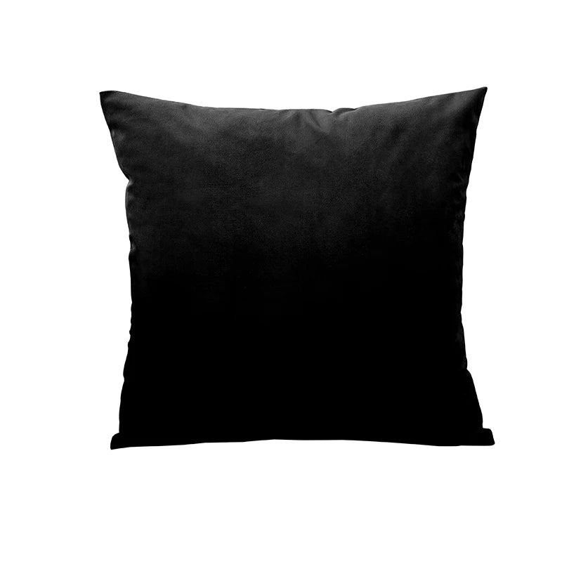 housse velours noir carrée moderne décoration intérieure 30x50cm 40x40cm 45x45cm 50x50cm