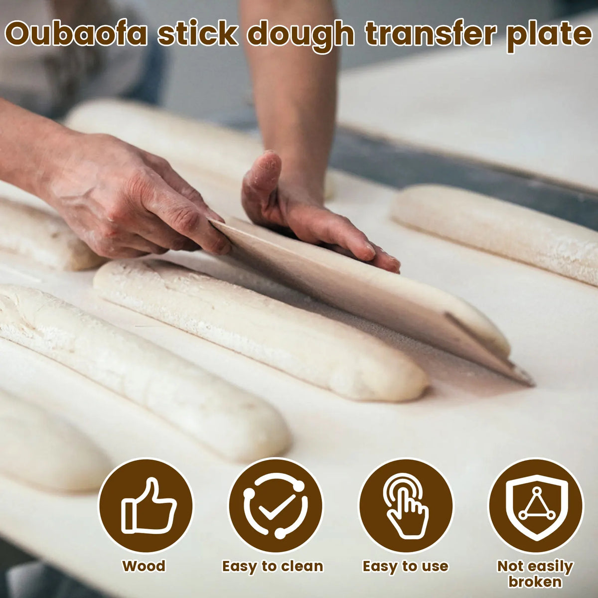 planche pâtisserie bois utilitaire pain baguettes cuisine pâtissière outils couteaux farine