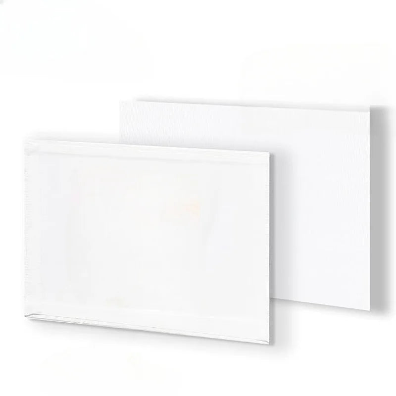 toiles peinture acrylique blanc texture tissée opacité moderne 10x10cm 13x18cm 18x24cm 20x20cm 20x30cm 24x30cm