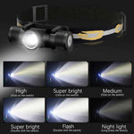 torche lampe rechargeable led zoomable 18650 batterie 180 degres camping pêche chasse