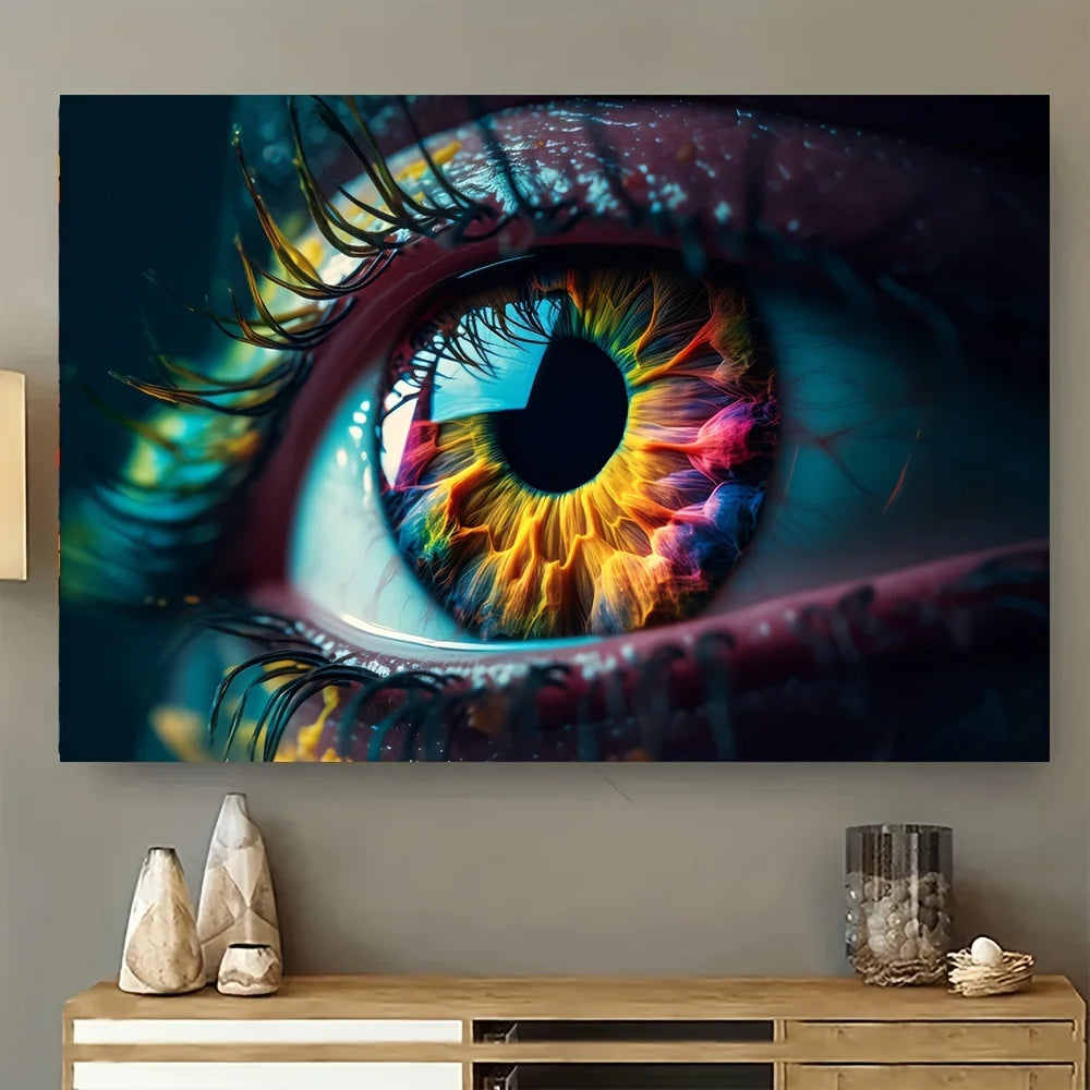 impression abstraite oculaire couleur toile murale sans cadre salon chambre erotique art moderne horizontal