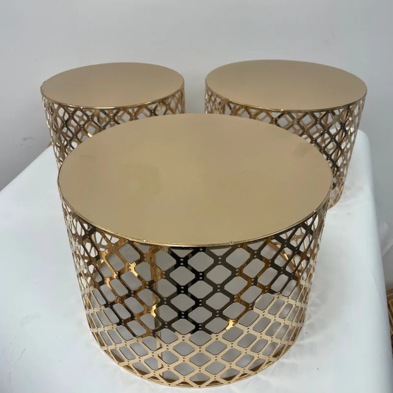 présentoir doré moderne reticulé table basse événement mariage anniversaire baptême