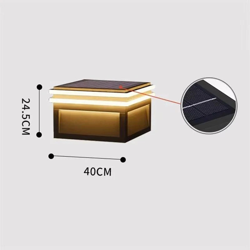lampe solaire led moderne noire blanche ip65 acier inoxydable jardinextérieurversible