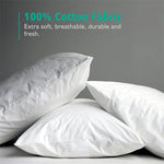 coussin blanc uni coton antistatique mémoire literie décoratif 40x40 50x50 60x60 cm