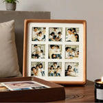 cadre photo bois clair moderne compartiments compartiments compartiments decoration intérieure souvenirs mariage portraits famille