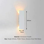 lampe murale moderne noire étanche 18w ip65 led 85265v ip65