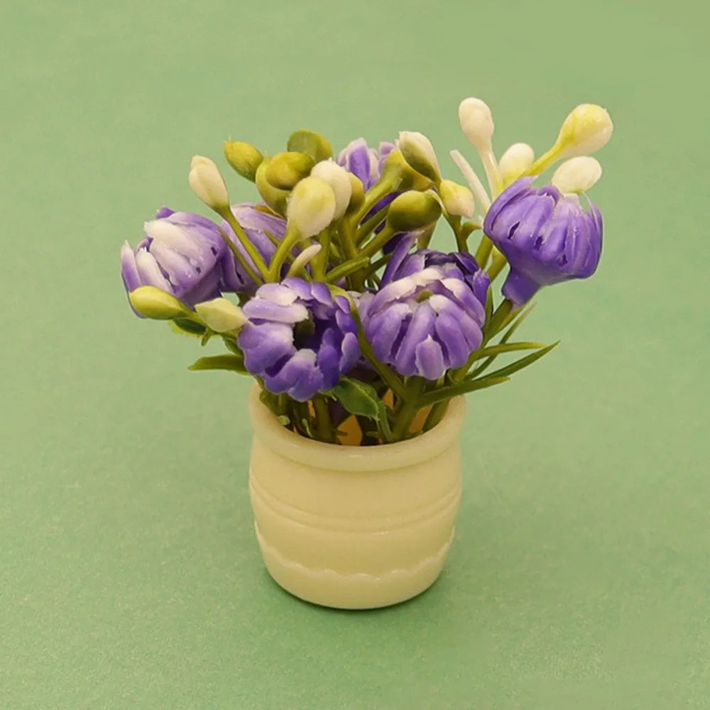bouquet artificiel fleurs simples feuilles vertes moderne minimaliste orange blanc rose jaune plastique