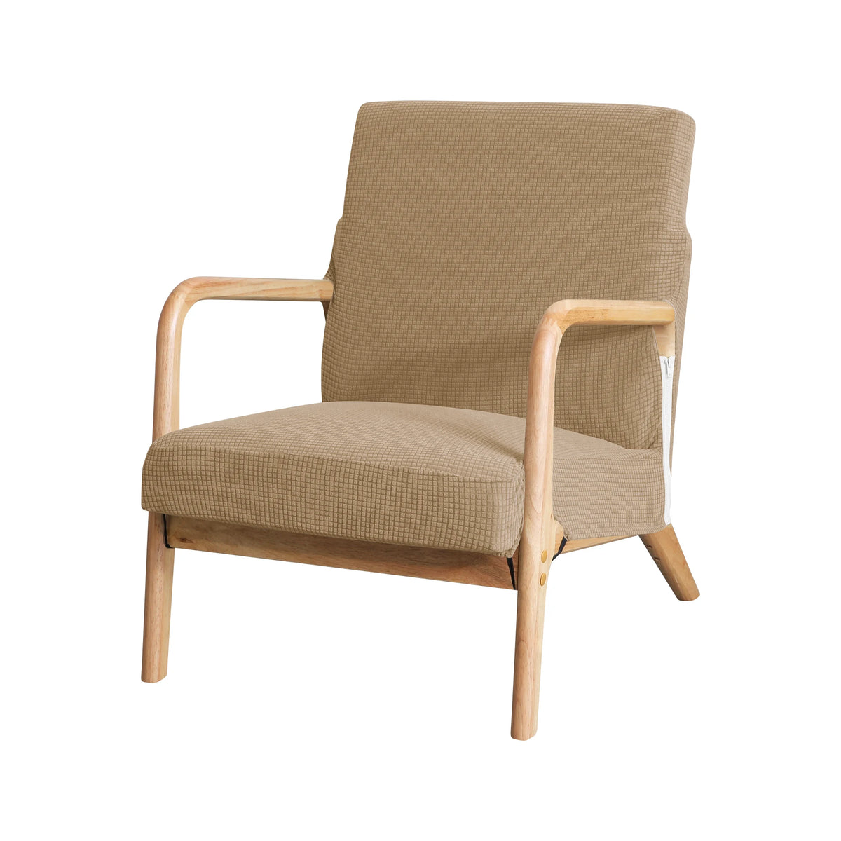 housses fauteuil moderne gris carreaux stretch résistante eau fermeture éclair décoration maison simple