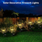 lumières décoratives solaires feux dartifice blanc doré moderne extérieures autoinstallation led jardin patio