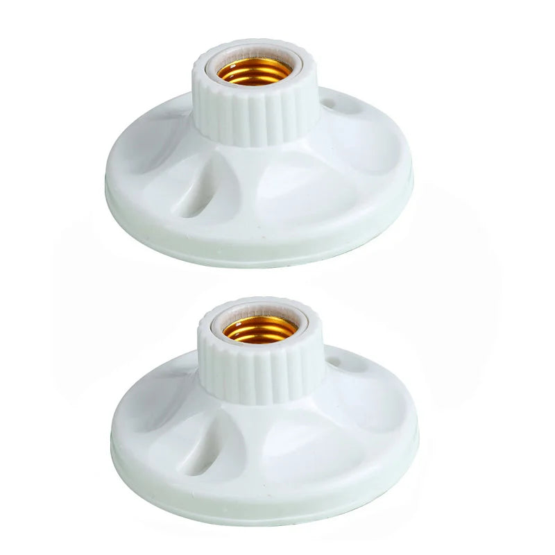 Douille lampe blanc doré rainurée industriel vintage fixations 220V 10A