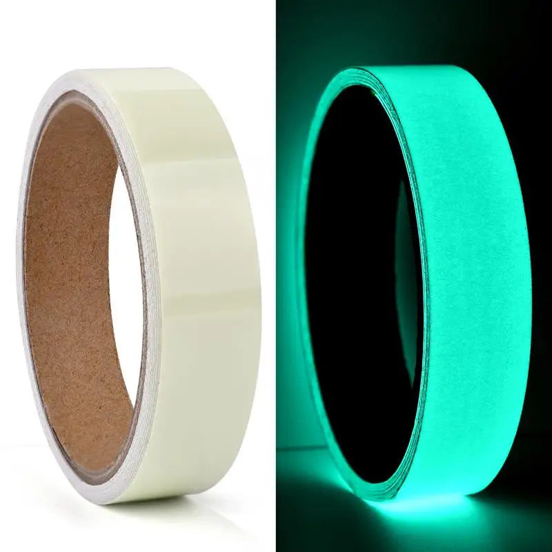ruban lumineux adhésif bleu vert orange moderne sécurité décoration nuit