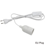 câble électrique blanc moderne prise interrupteur ampoule E27 lisse opaque 6m