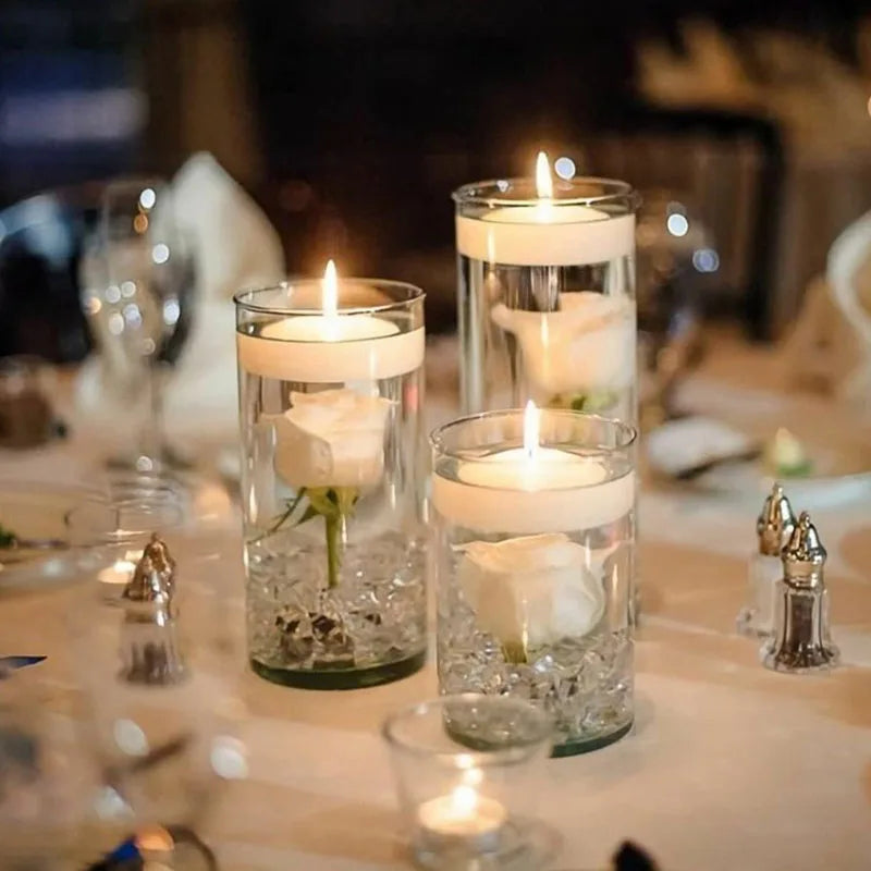 bougies flottantes blanc opaques modernes baignoire décoration st valentin mariage 10 16 pièces