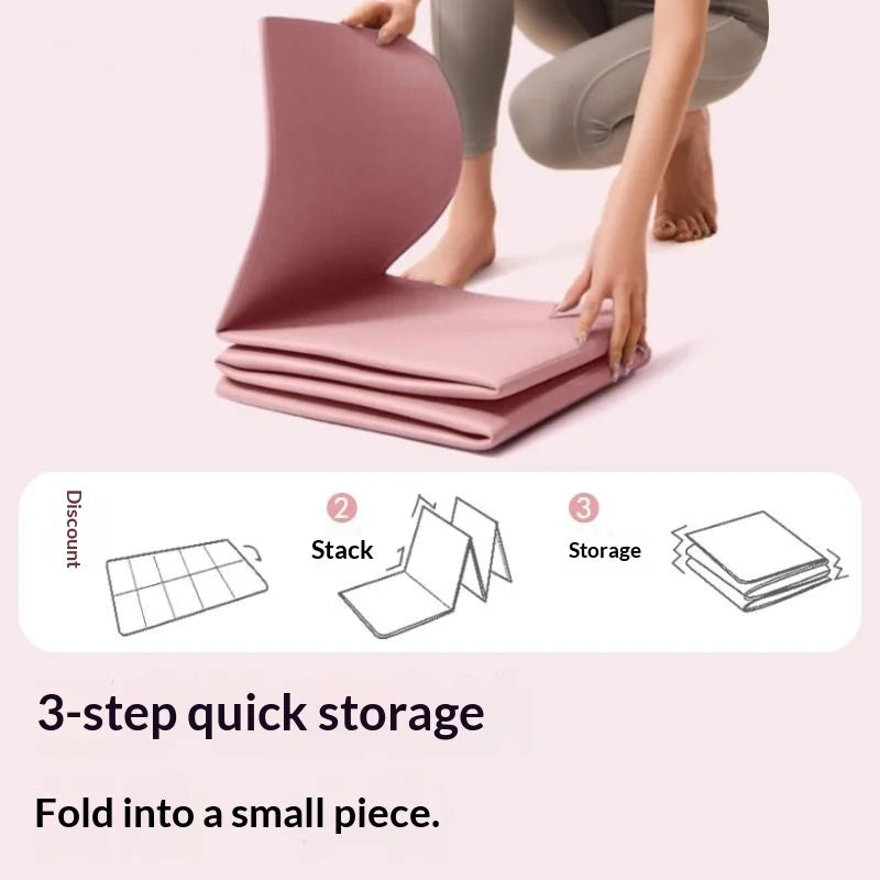 tapis yoga pliable rose corail motif géométrique moderne 80cm 183cm tpe FITNESS yoga maison