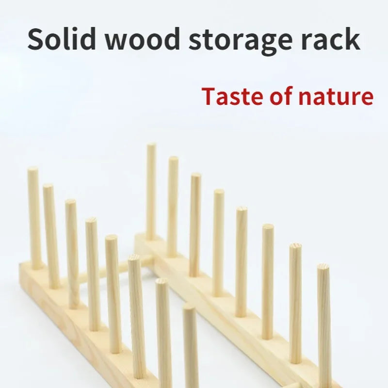 rangement cuisine bois assiettes plaques verres minimaliste support stockage organizer égouttoir rustic nature
