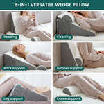 coussin wedge mousse mémoire forme tissu respirant housse amovible gris blanc contemporain minimaliste alvéolée