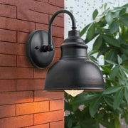 Applique murale LED retro noire 16/19cm pour chambre à coucher, salon et extérieur - Éclairage décoratif