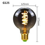 ampoules led décoratives vintage vis e27 spirale dorée noir 2700k 4w 8w 220v