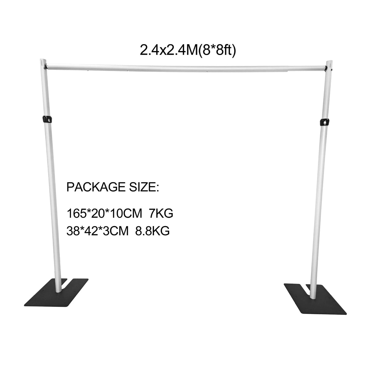 rideau mariage blanc moderne grille d'arrière plan aluminium sans courant 3x6m 3x9m