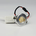 Spot LED 3W réglable blanc 4000K noir moderne clips aluminium 220V 12 mois garantie