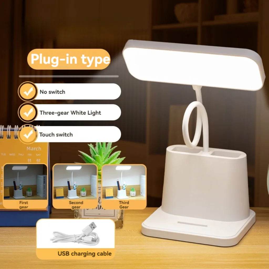 lampe led rechargeable usb gradation tactile respectueuse yeux moderne blanc mat