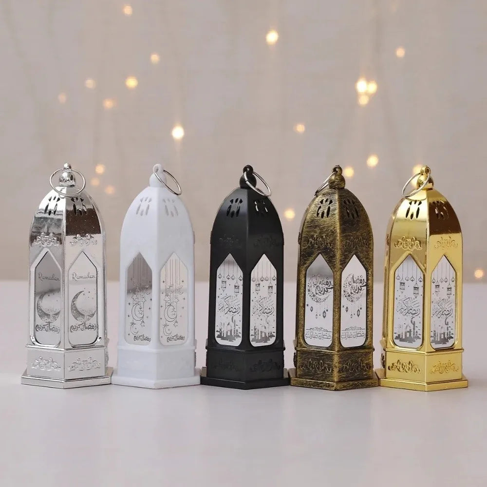 Lampe LED rétro étoile et lune - Veilleuse Ramadan décorative - Ombre Interieur
