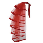 jupe tulle rouge blanche noire marron transparente rubans vintage mousseline cocktail femme