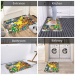 tapis antidérapant multicolore pokémon illustration moderne absorbant extérieur entrée cuisine balcon
