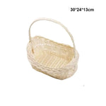paniers tressés imitation rotin ornements dentelle rubans mariage rustique beige clair empilables utilisation multiple