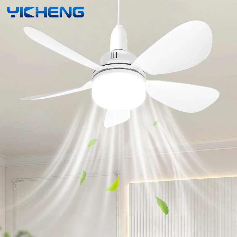 ventilateur plafonnier led lampe intégrée télécommande moderne blanc fixations chambre salon