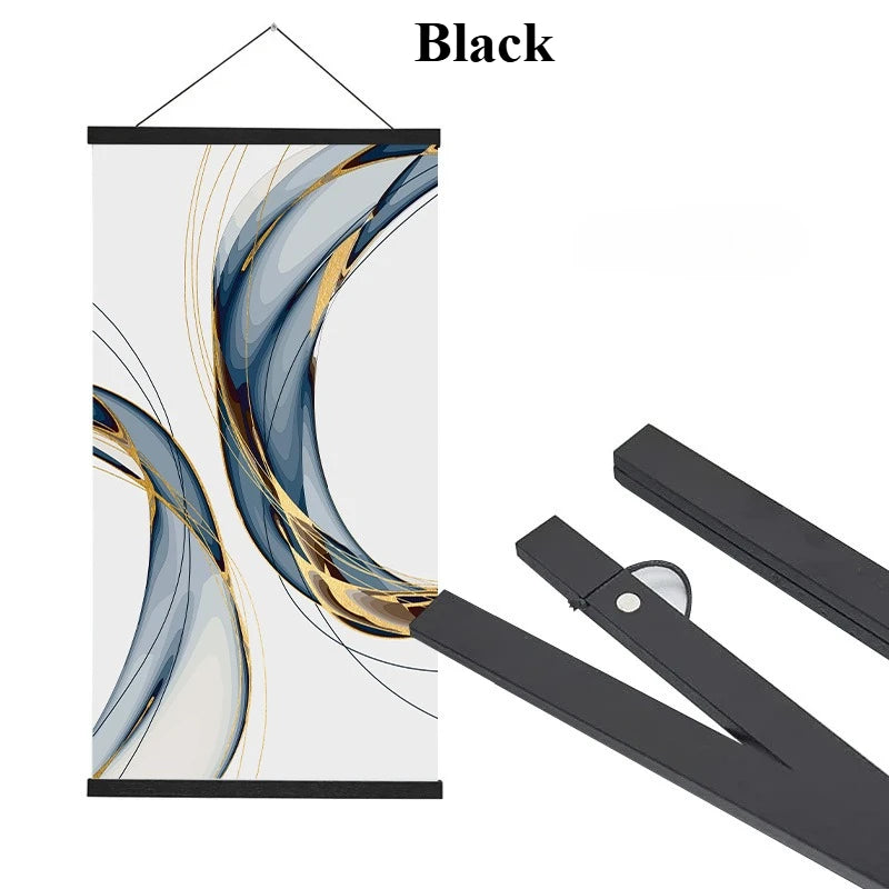 cadre mural bois moderne noir blanc 21cm 30cm 40cm 50cm texture rayé minimaliste