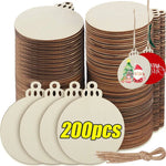 Boules de Noël en bois naturel à peindre - Kit DIY décoration