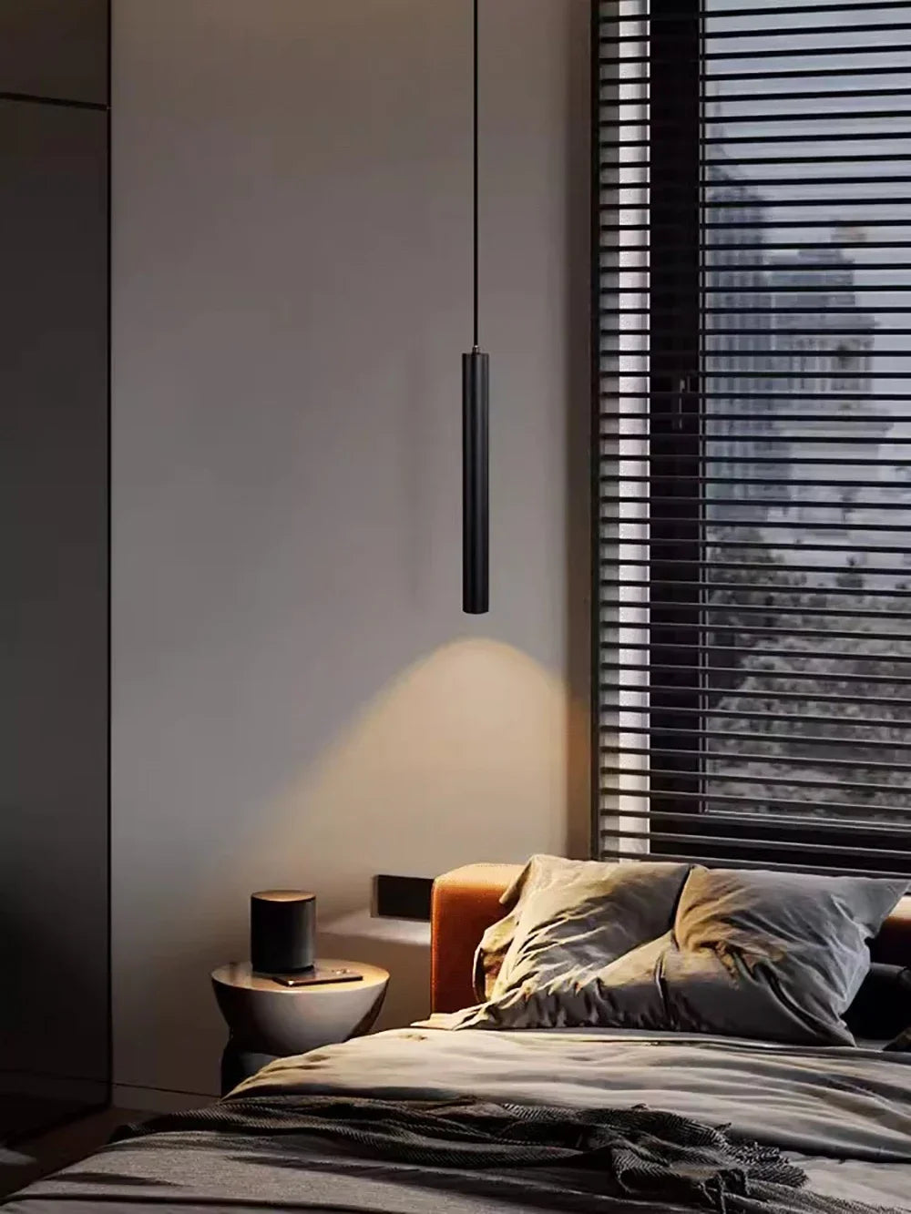 lampe suspendue moderne noir lisse 10 20cm 40 60cm salon chambre hall