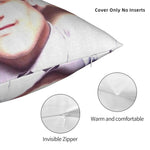 coussin blanc moderne imprimé personne zip invisible 12x12 16x16 18x18 20x20 polyester