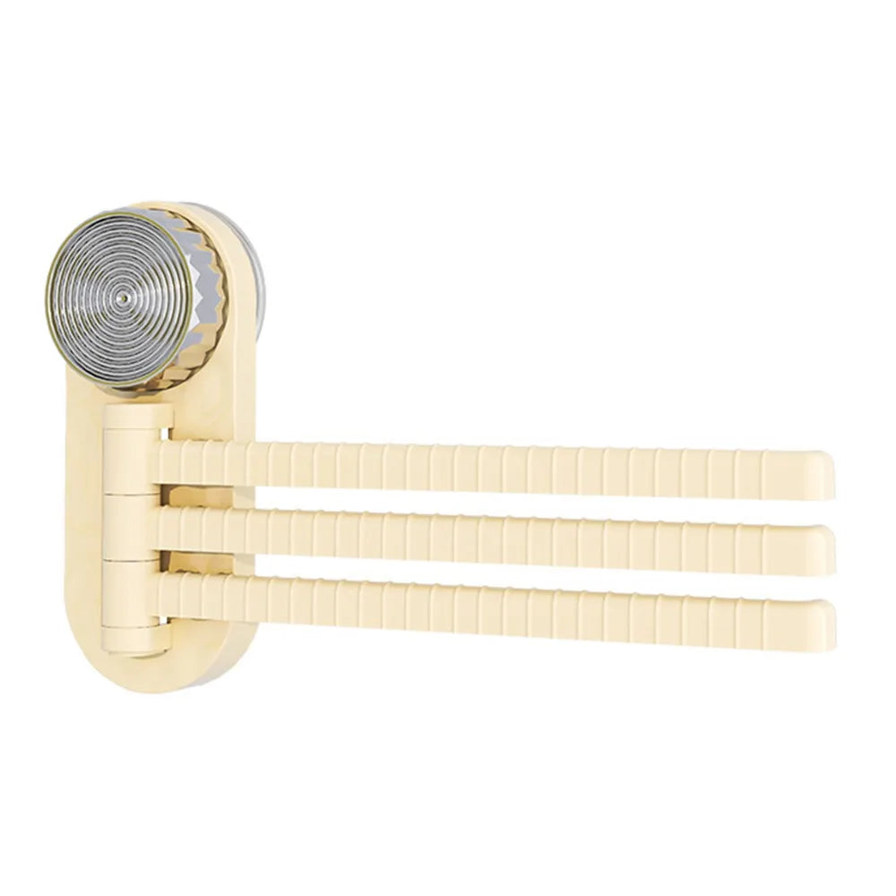 porte serviettes pliable moderne adhésif beige clair texture rayée serviettes grises dimension 230mm pratique