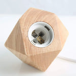 base lampe bois naturel clair texture bois moderne minimaliste vis e27 câble prise interrupteur